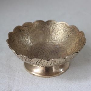 Raw brass trinket bowl